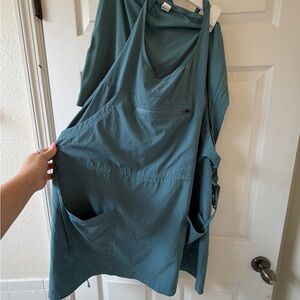 HALARA Teal Blue Sleeveless Dress